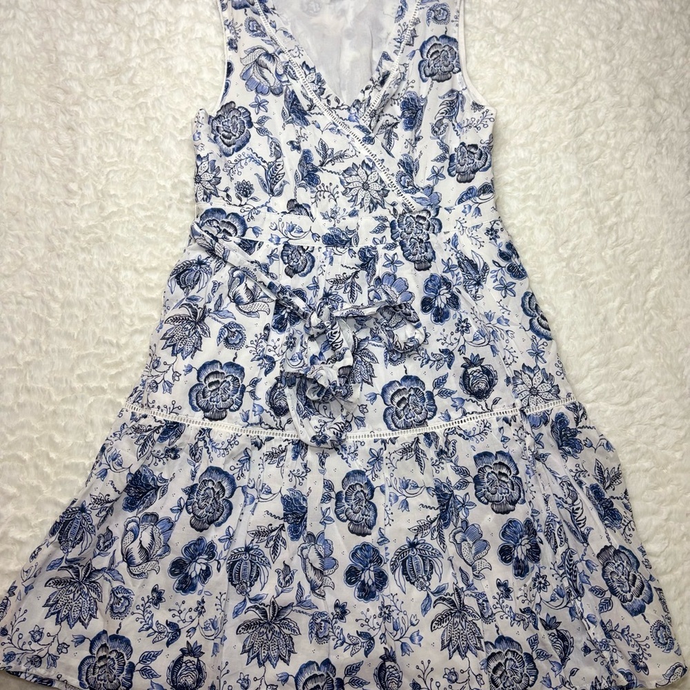 Lucky Brand Blue and White Floral Womens Dress